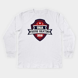 USA Figure Skating Pyeongchang 2018! Kids Long Sleeve T-Shirt